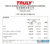 信利2020财报出炉：纯利减少10.7%至4.2亿元