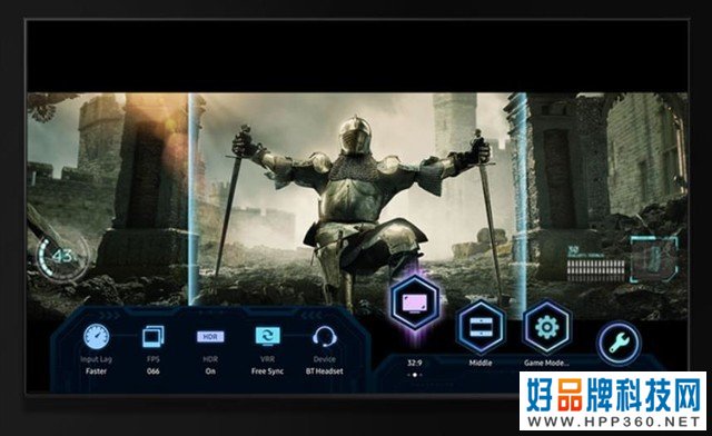 三星发全面屏游戏电视：HDMI 2.1+120Hz 