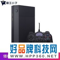 霸王小子街机家庭高清电视游戏机GBA PS1 MD 实况足球 街霸双人格斗FC红白机游戏主机有线手柄 HD 模拟器游戏机 黑色 自带游戏