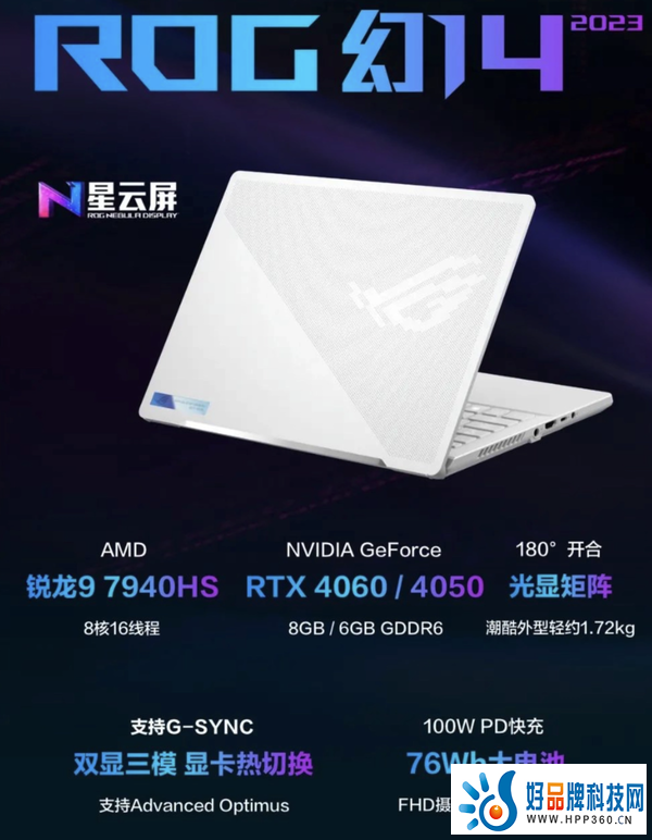 ROG幻14 2023性能曝光，搭载R9 7940HS处理器！