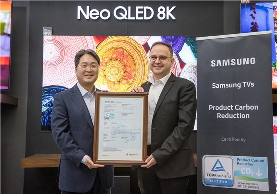  三星2024Neo QLED、OLED和Lifestyle电视荣获“产品碳减排”认证