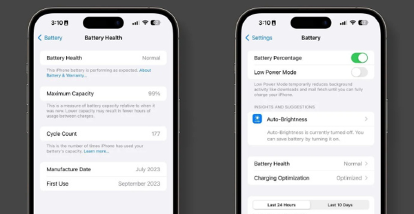 iOS 17.4新增显示电池状态，循环计数或为制造焦虑？