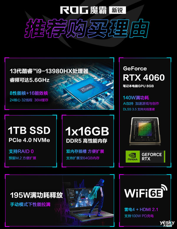 高性能游戏本就选ROG魔霸新锐，到手价10499元还赠意外险